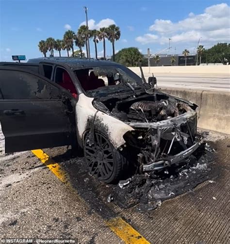 NFL running back Leonard Fournette says his car caught fire on the freeway